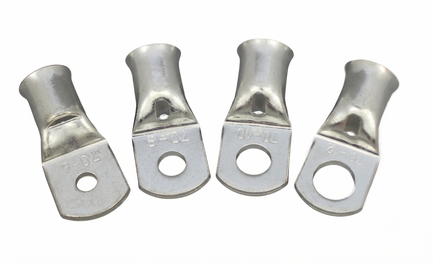 70mm² Copper Tube Terminals – Tinned Battery Cable Lugs (Ring Crimp)
