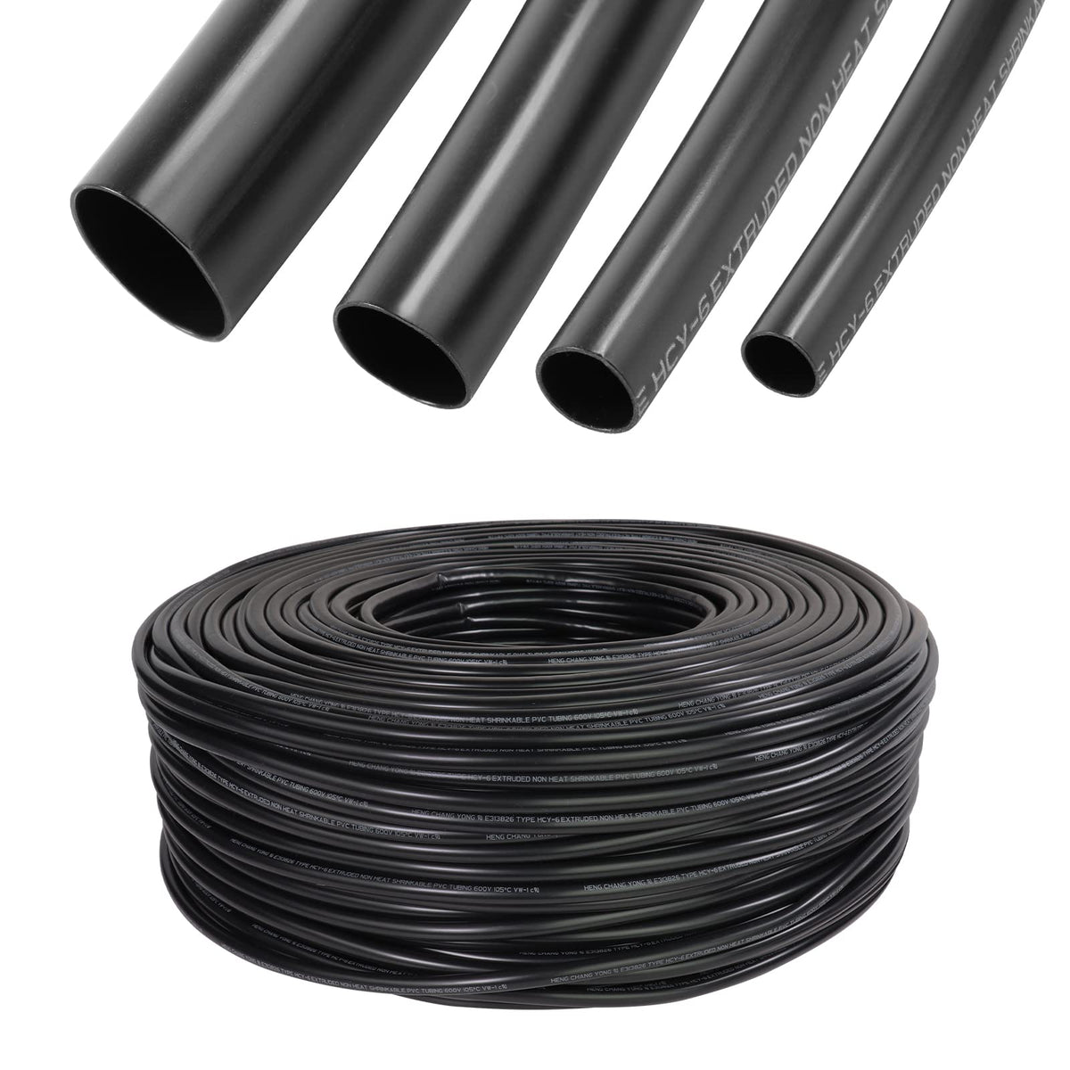 PVC Cable Sleeving – Black Flexible Wire & Loom Protection