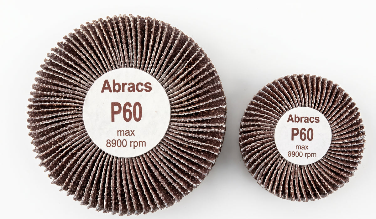 25 x 15mm Flap Wheel — 6mm Shank, Abracs Spindle Mounted