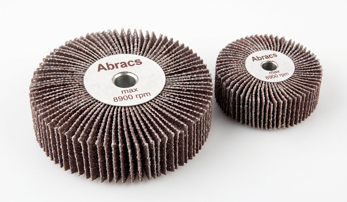 25 x 15mm Flap Wheel — 6mm Shank, Abracs Spindle Mounted