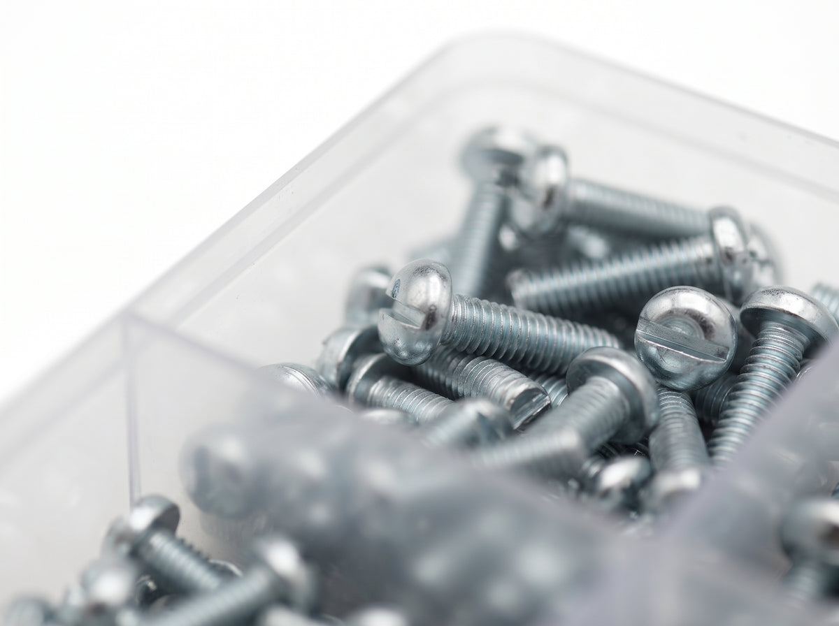 840pc Assorted Machine Screws, Nuts & Washers Box - M3, M4 & M5