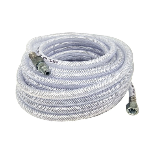 8mm Clear Rubber Airline Air Compressor Hose (15m) – 300 PSI / 20 BAR | 1/4" BSP Fittings | With Connectors & Adaptors