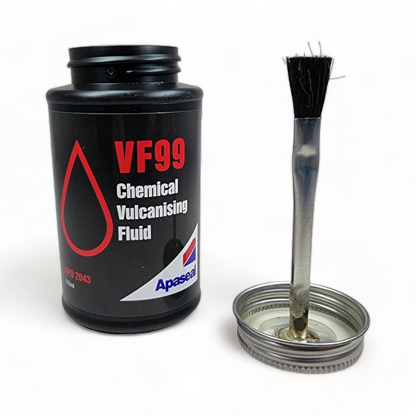 Vulcanising Cement Tyre Repair Glue with Brush – 236ml Professional Repair Fluid