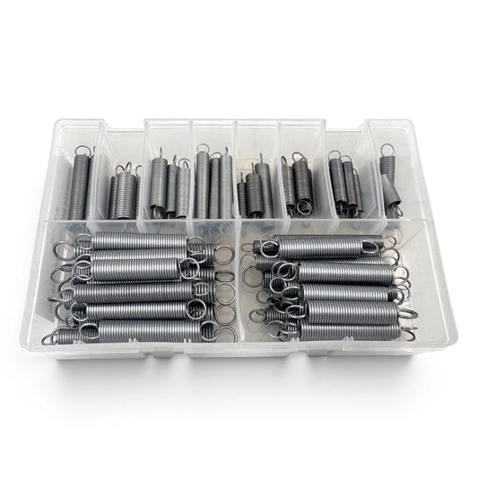 70pc Assorted Extension Springs Box - Tension Springs, Various Sizes