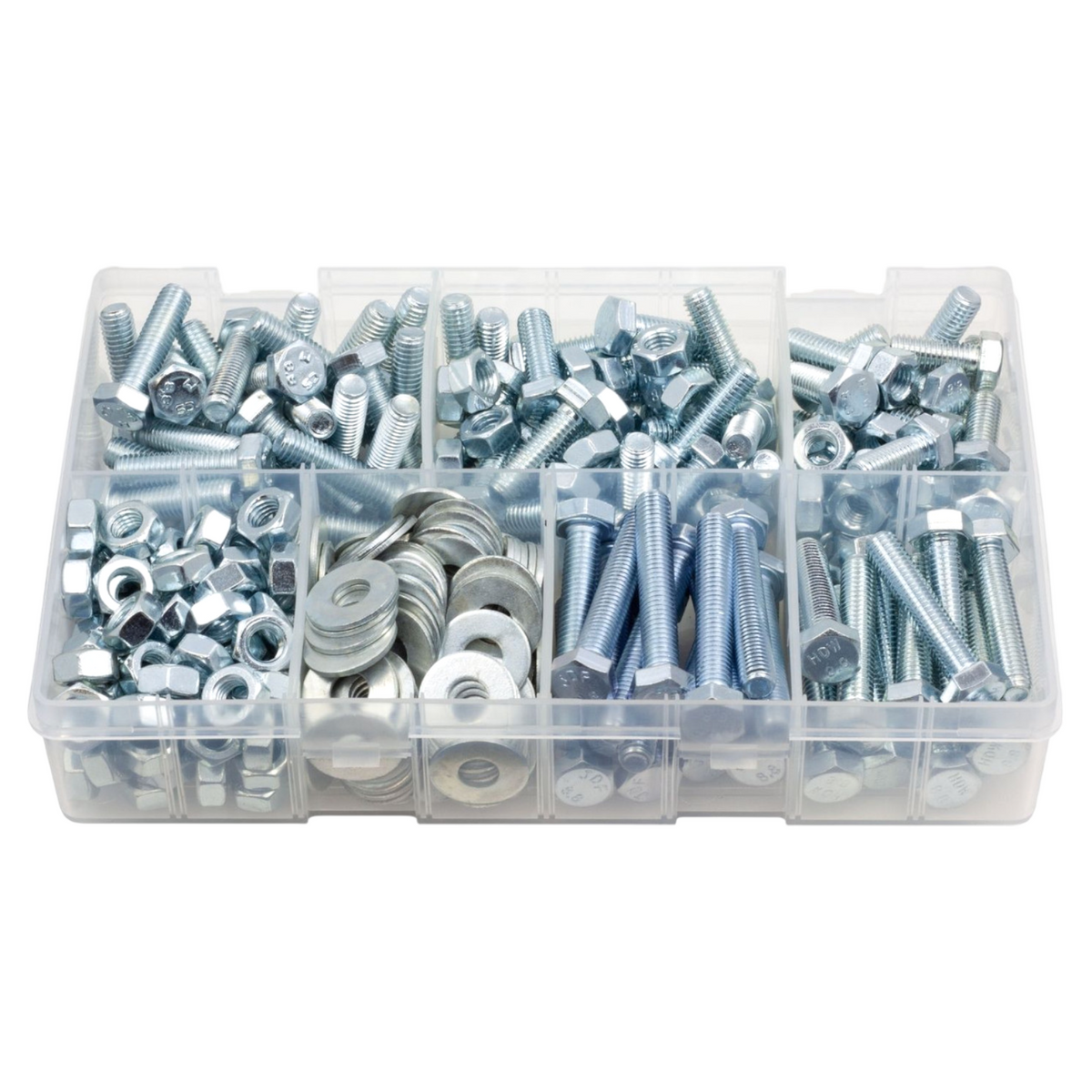 310pc M8 Hardware Assorted Box - Setscrews, Nuts & Washers