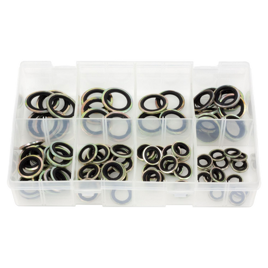 90pc Assorted Metric Bonded Seal Washers Box - M10 to M24