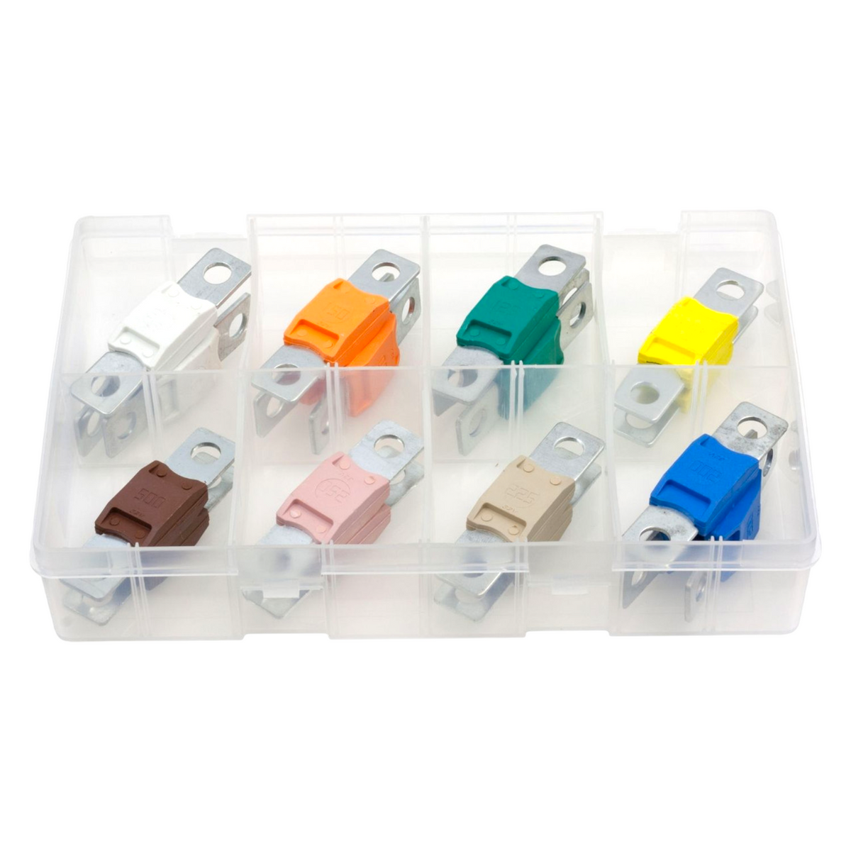 20pc Assorted Mega Fuse Box - AMG Bolt Down, 100A to 500A