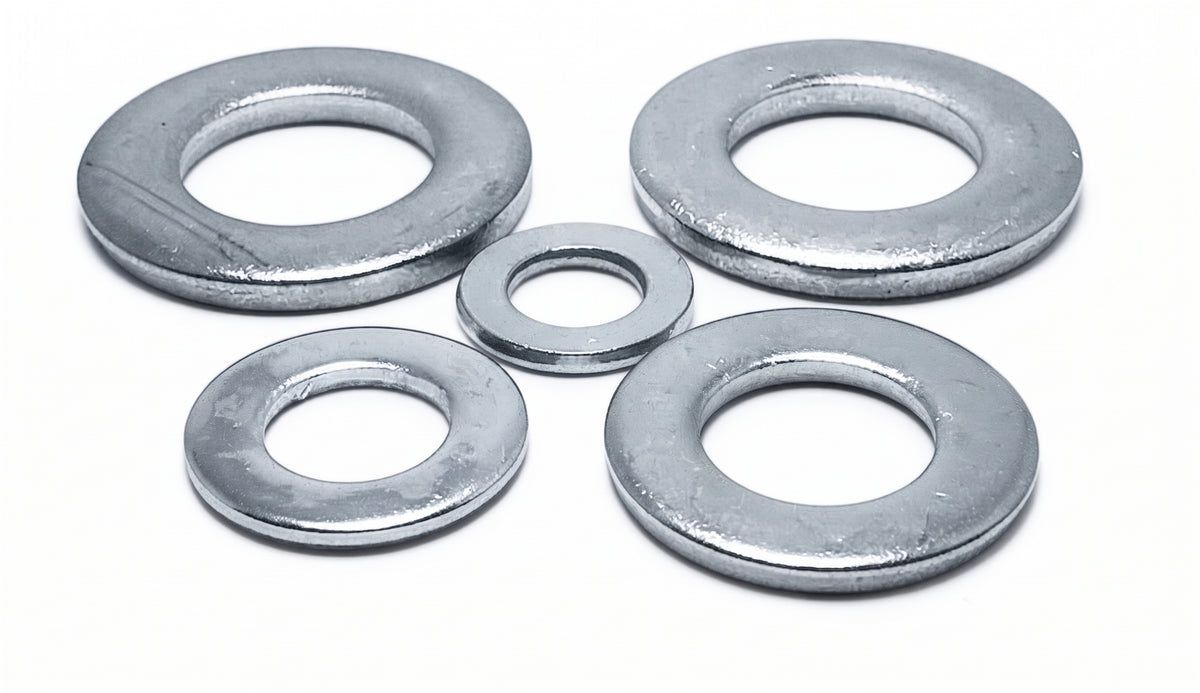 1000pc Assorted Flat Washers Box - Metric Form A, M5 to M12