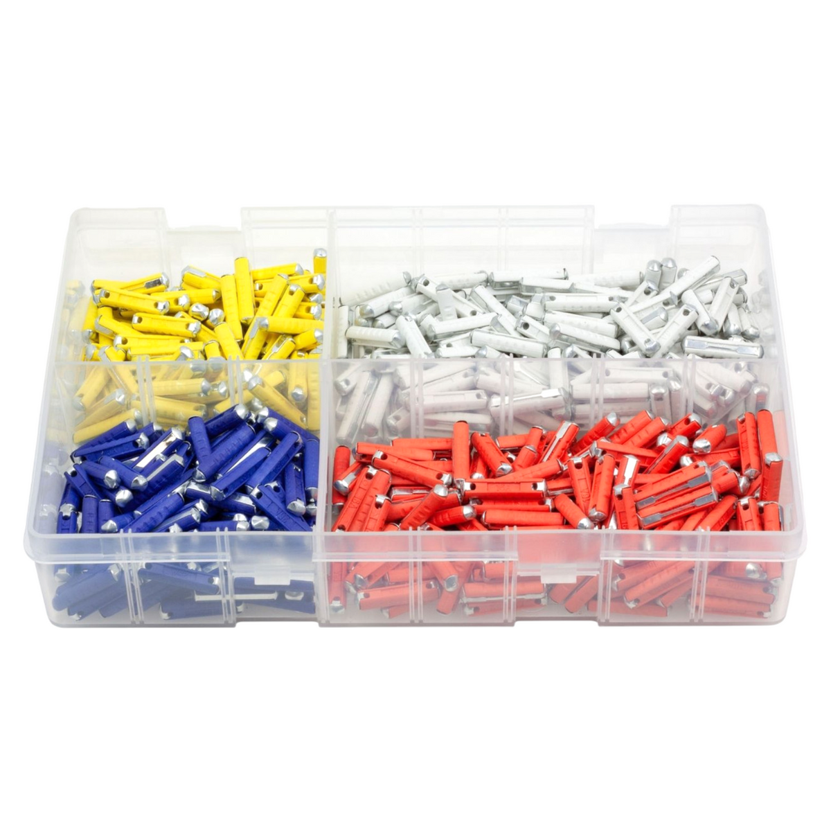 500pc Assorted Continental Fuses Box - Ceramic Torpedo, 5A to 25A