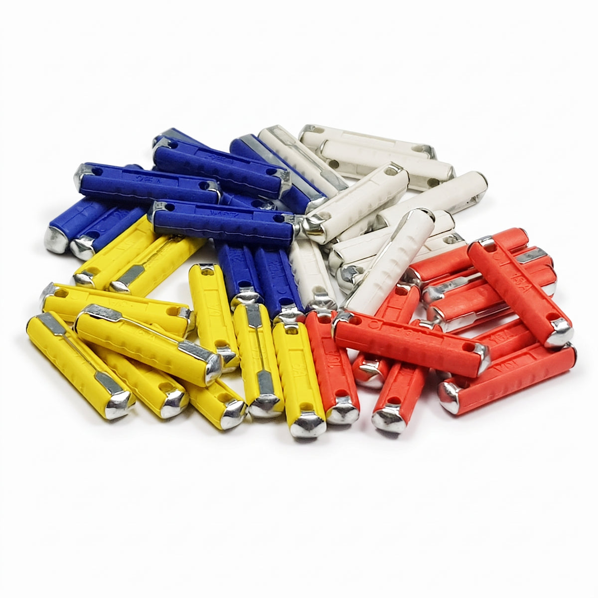500pc Assorted Continental Fuses Box - Ceramic Torpedo, 5A to 25A