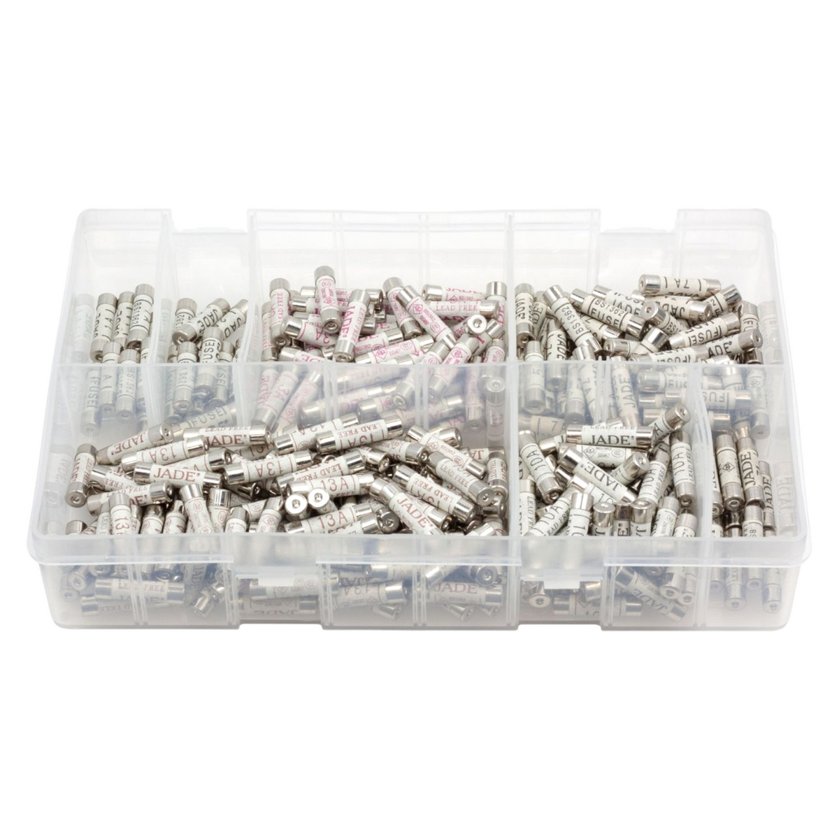 280pc Assorted Domestic Fuses Box - Plug Top, 1A to 13A