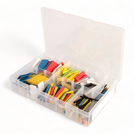 300Pcs Assorted Box of Coloured Heat Shrink Tubing 2:1 – 12.7mm x 40mm | Heatshrink Tubing Assortment