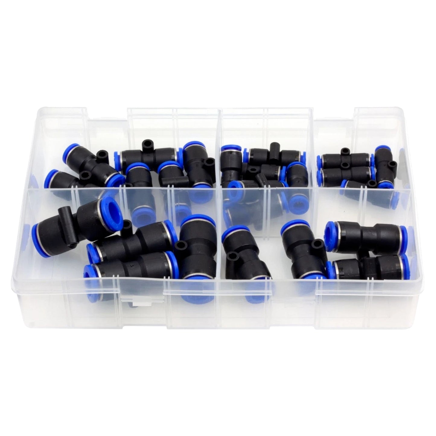 24pcs Assorted Box of Push Fit Connectors – Metric Pneumatic Speed Fit | Push Fit Connectors Metric (4–12mm)