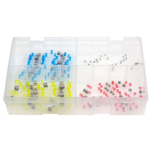 Assorted Box of Heat Shrink Solder Sleeves – Adhesive Lined Butt Connectors | 100x Heatshrink Solder Sleeves