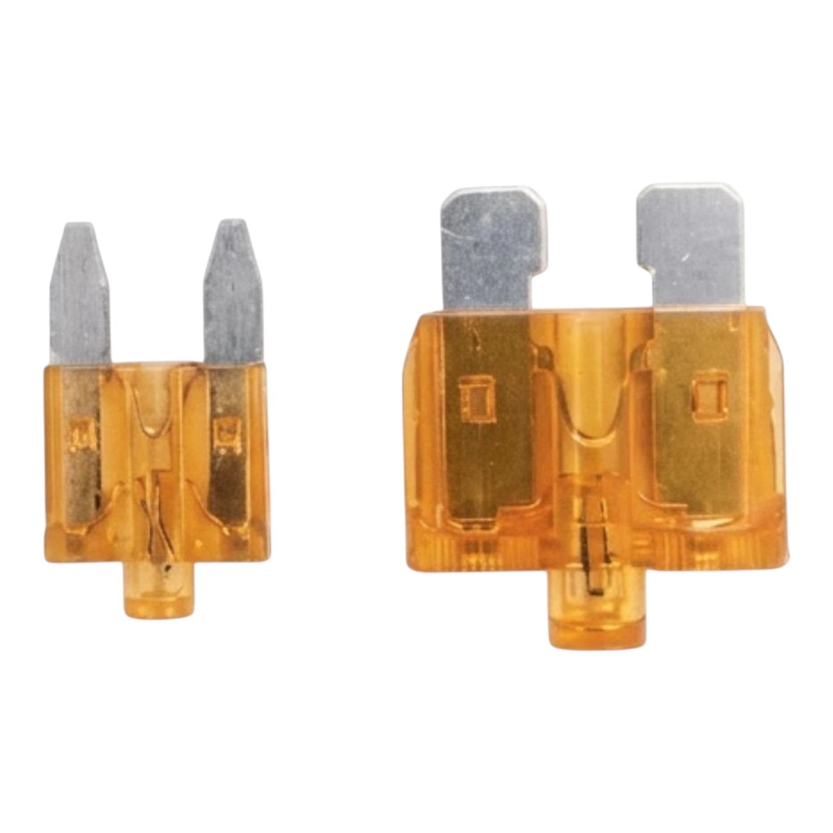 160pc Assorted Blow Glow Blade Fuses Box - Mini & Standard, 3A to 30A