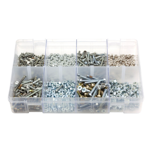 1000pc Assorted BA Screws & Nuts Box - 2BA, 4BA & 6BA