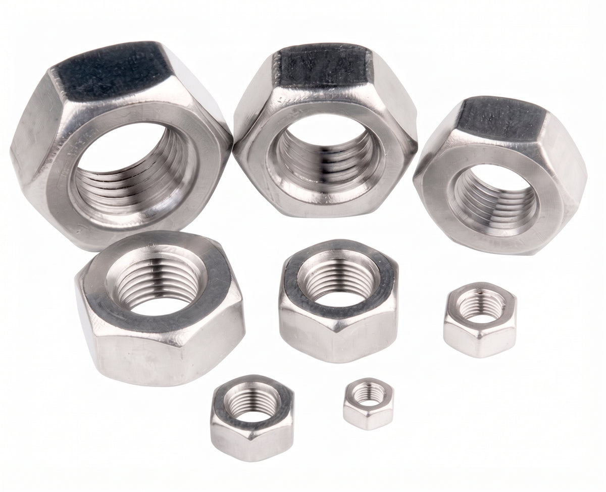 250pc Assorted A2 Stainless Nuts Box - M5 to M10, DIN 934