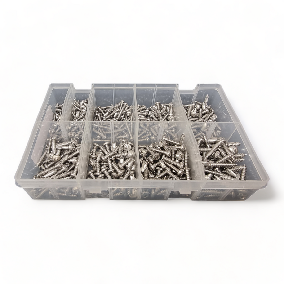 450pc Assorted A2 Stainless Self Tapping Screws Box - No 6, 8 & 10
