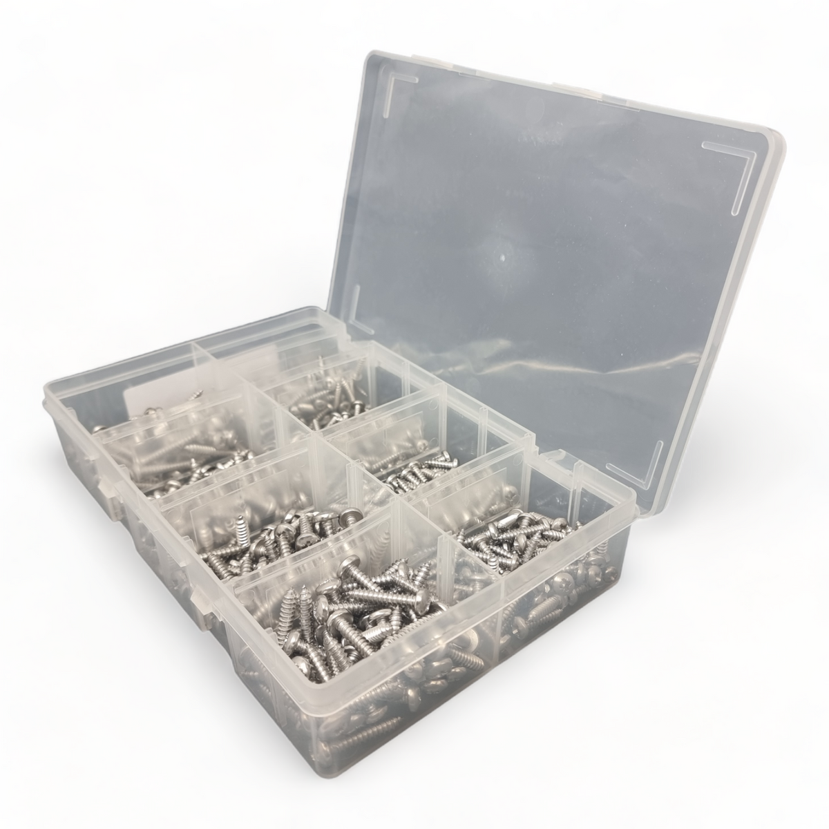 450pc Assorted A2 Stainless Self Tapping Screws Box - No 6, 8 & 10