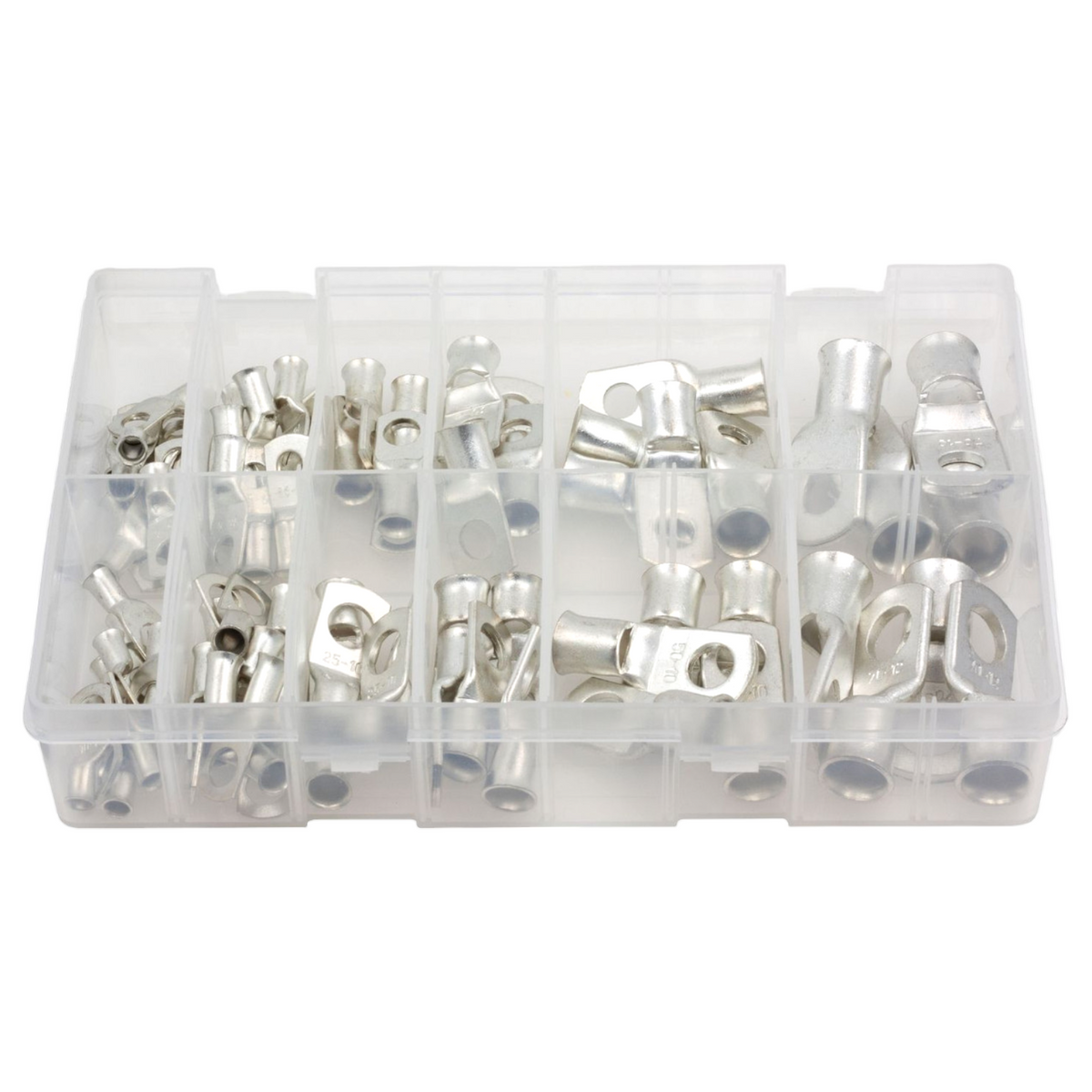 78pc Assorted Copper Tube Terminals Box - Cable Lugs 10-70mm
