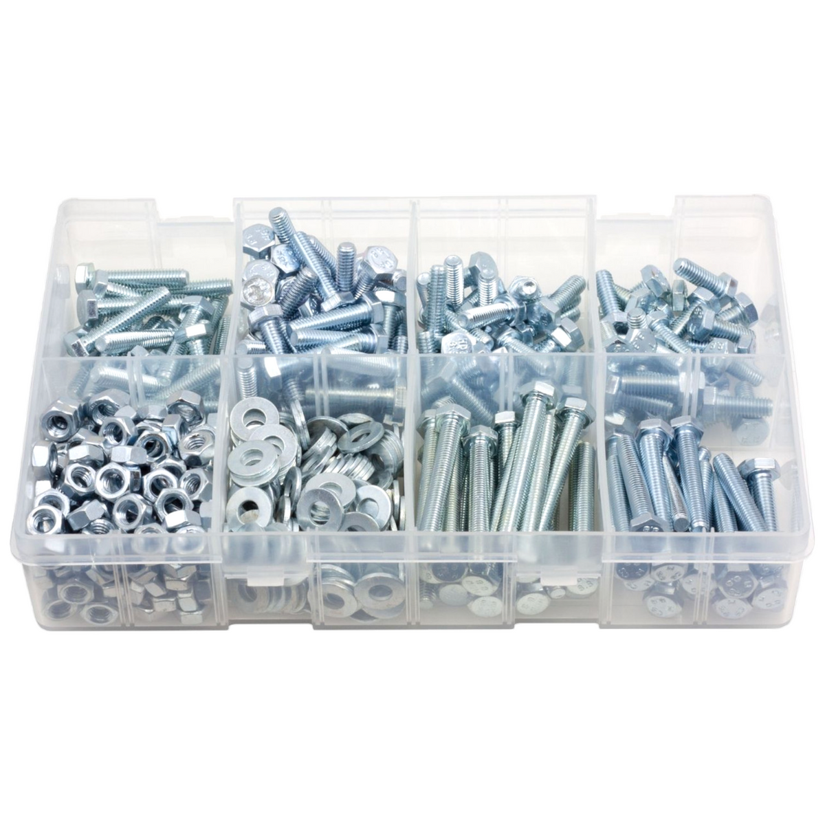 480pc M6 Hardware Assorted Box - Setscrews, Nuts & Washers