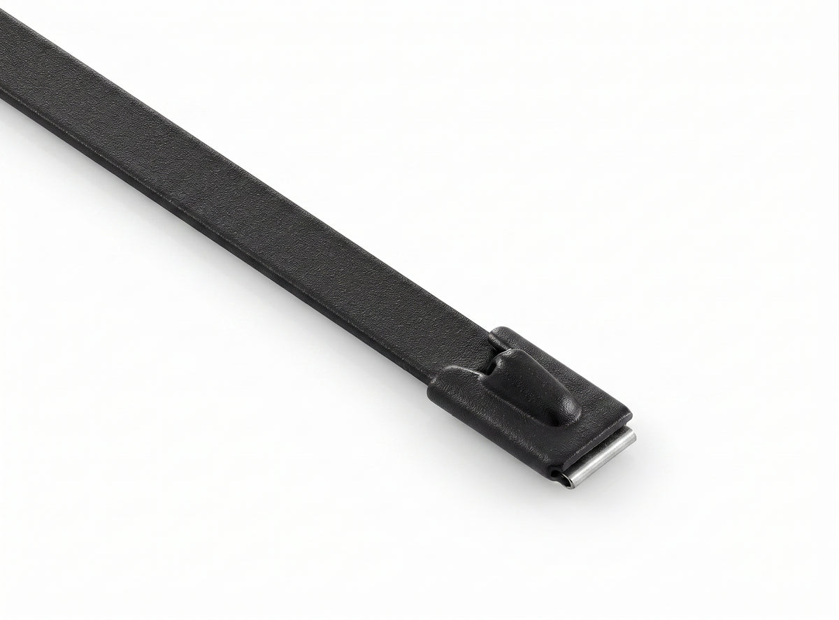 Epoxy Coated Stainless Steel Cable Ties - All Black 316L, 150mm to 1000mm