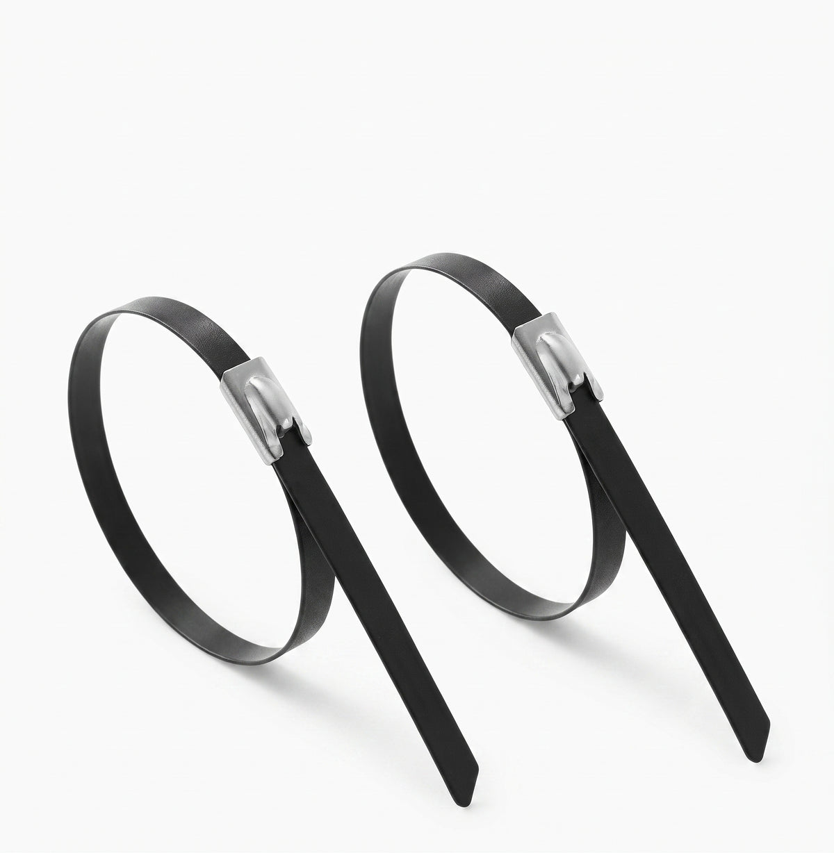 Polyester Coated Stainless Steel Cable Ties - Black 316L, 150mm to 1000mm