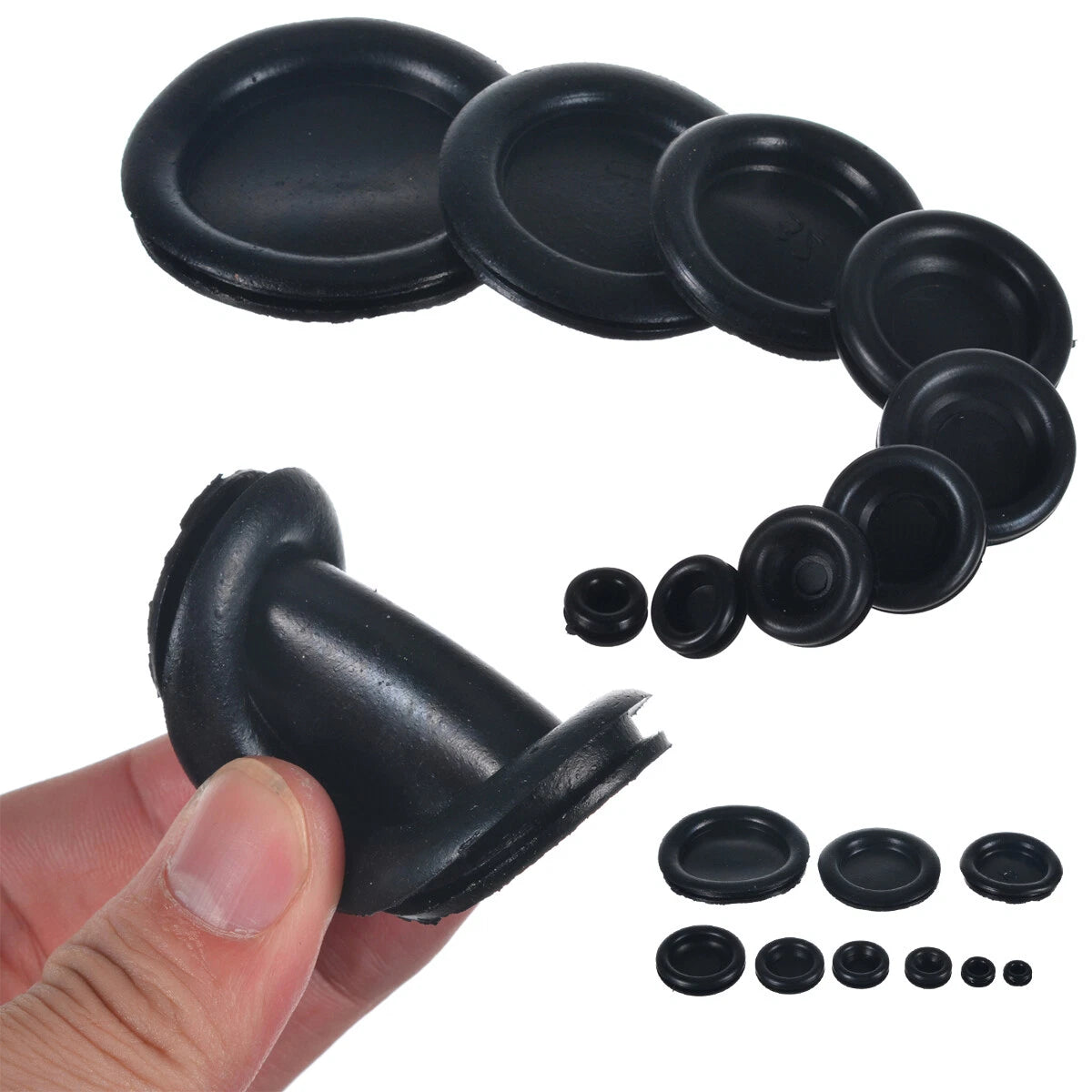 Rubber Blanking Grommets Blind Plugs – Closed PVC Grommets 6mm–50mm | Black PVC Blanking Grommets