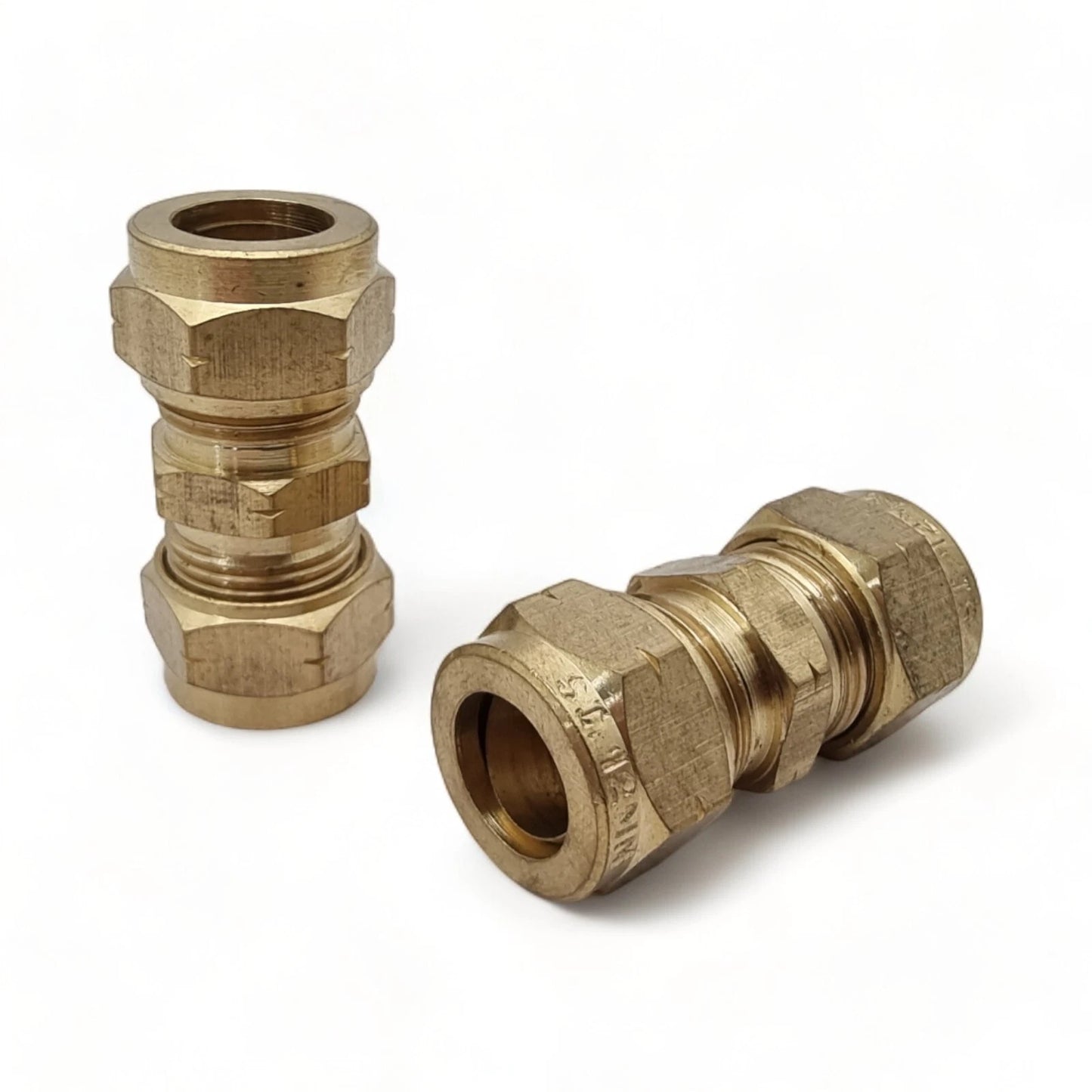 Brass Compression Pipe Fittings – Tube Couplings with Olives | Brass Tube Couplings (With Olives)