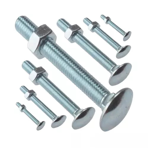 Coach Bolts - BZP Steel, M6 to M10, 40mm to 150mm
