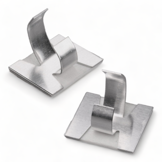 Aluminium Cable Clips Self Adhesive – Conduit & Cable Sleeving Clips 6mm & 10mm | Aluminium Cable Clips
