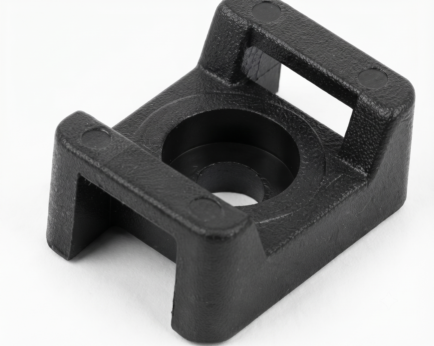 Cable Tie Saddle Mounts – Screw-Fix Cradle Bases, Black & White