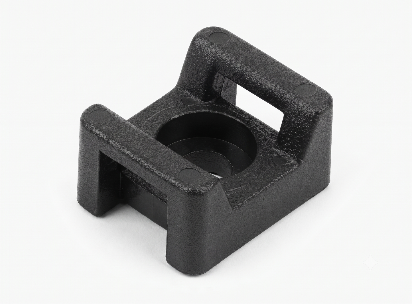 Cable Tie Saddle Mounts – Screw-Fix Cradle Bases, Black & White