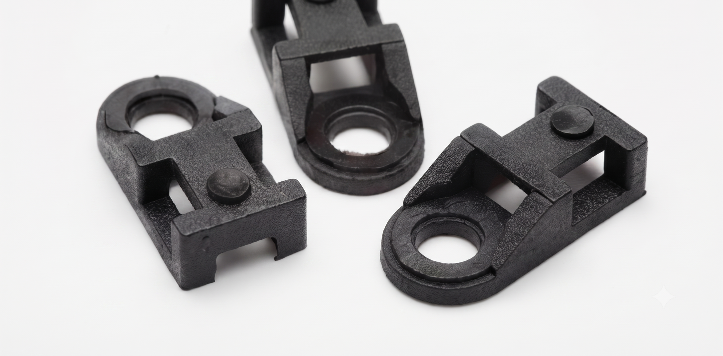 Cable Tie Eyelets – Screw-Down Mounts for Tight Spaces, Black & White