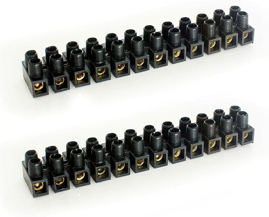 12 Way Electrical Connector Strip Black Choc Block Terminal 3A 5A 10A 15A 30A 60A Wire Connector