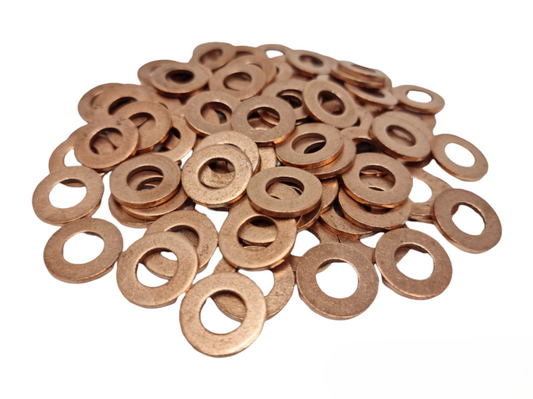 Copper Sealing Washers - Metric Flat DIN 7603 A, M4 to M12