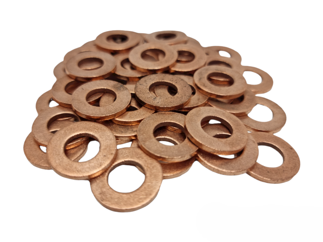 Copper Sealing Washers - Metric Flat DIN 7603 A, M4 to M12