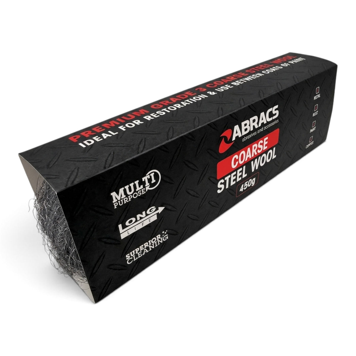 Steel Wool 450g - Fine, Medium & Coarse Grades