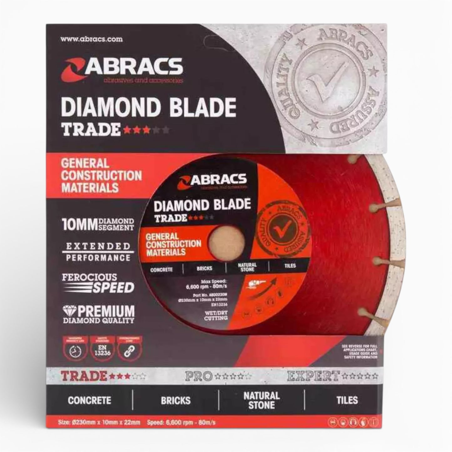 Abracs Diamond Cutting Discs – 115mm, 125mm, 230mm & 300mm | Angle Grinder Blades for Masonry & Stone