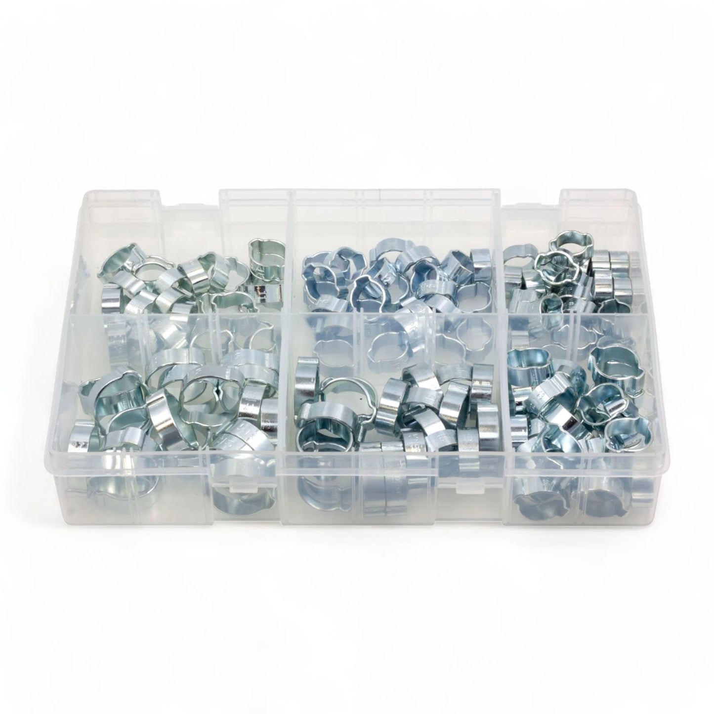 Double Ear O Clips Hose Pipe Clamps – Crimp O Clips for Air, Fuel, Silicone & Water | O Clips (Double Ear Clamps) (8–23mm)