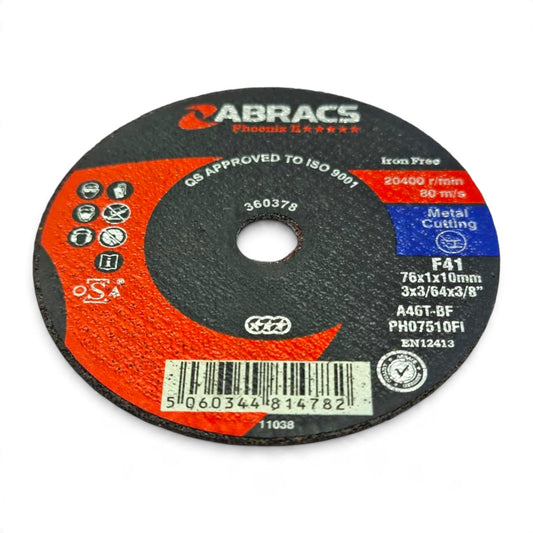 75mm x 1mm Mini Cut-Off Wheel (3") - Stainless & Metal, 10mm Bore