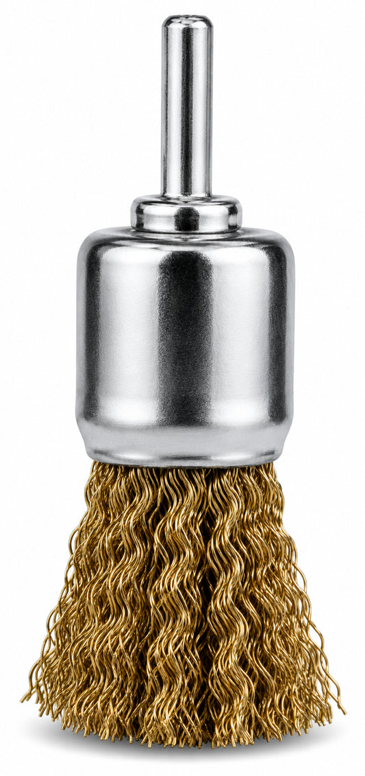 Spindle Mounted Wire Wheel Brush — Drill, 6mm Shank, Crimped or Twist-Knot