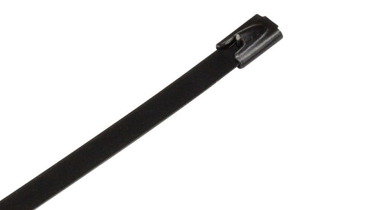 Epoxy Coated Stainless Steel Cable Ties - All Black 316L, 150mm to 1000mm
