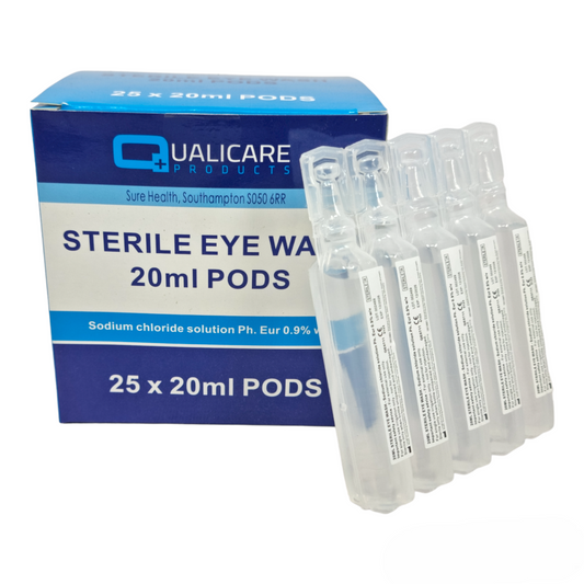 Sterile Saline 20ml Pods – Eye Wash & Wound Cleaning Solution (0.9% Sodium Chloride)