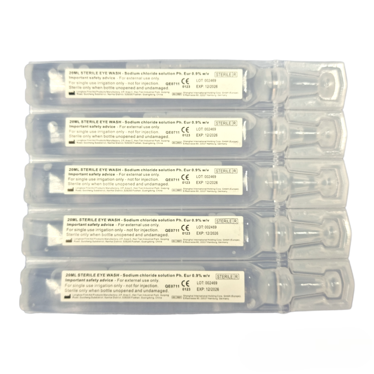Sterile Saline 20ml Pods – Eye Wash & Wound Cleaning Solution (0.9% Sodium Chloride)
