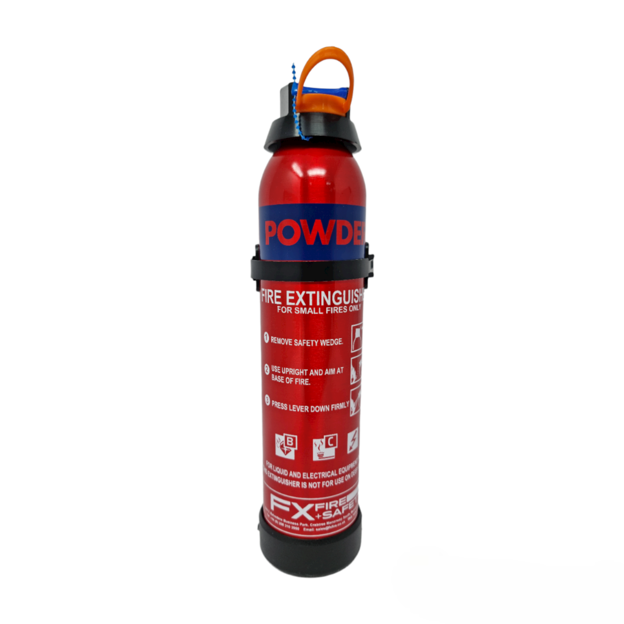 0.6kg Dry Powder Fire Extinguisher with Mounting Bracket – Small Car & Camper Fire Extinguisher 600g