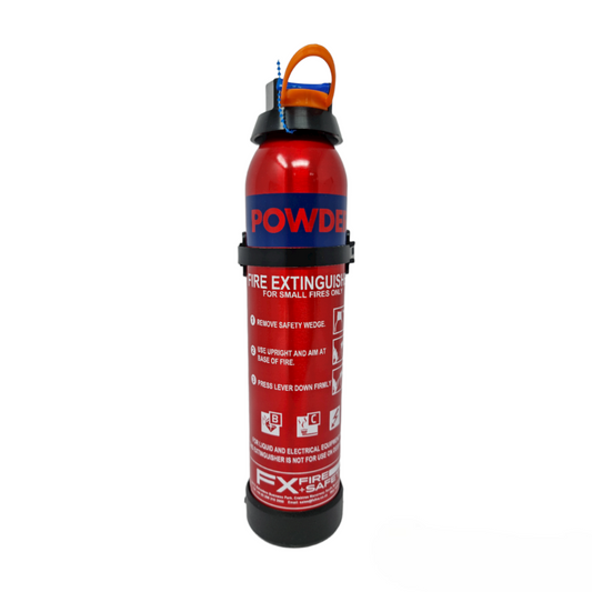 0.6kg Dry Powder Fire Extinguisher with Mounting Bracket – Small Car & Camper Fire Extinguisher 600g