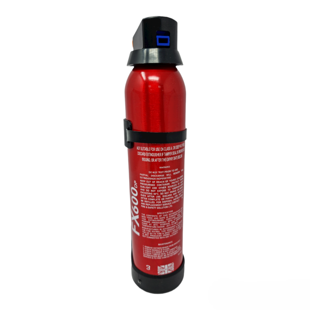 0.6kg Dry Powder Fire Extinguisher with Mounting Bracket – Small Car & Camper Fire Extinguisher 600g