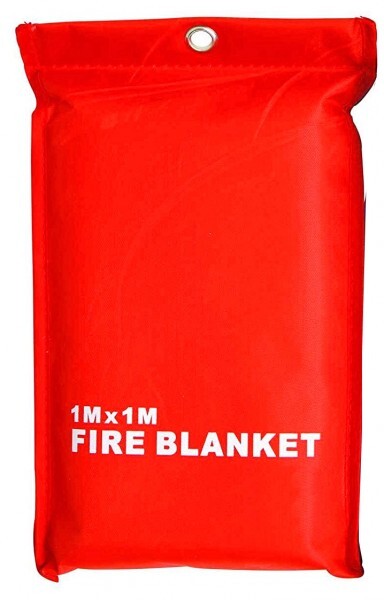 1kg ABC Dry Powder Fire Extinguisher With Gauge, Bracket & 1m Fire Blanket – BSI Kitemarked Home, Car, Kitchen & Office Fire Safety Kit