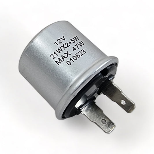 2 Pin Flasher Relay Unit 12V Universal Indicator Relay | 21W x2 (+5W) Max 47W